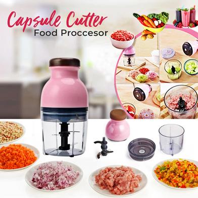Blend Fast, Chop Smart: Powerful Capsule Cutter & Blender (Pink)