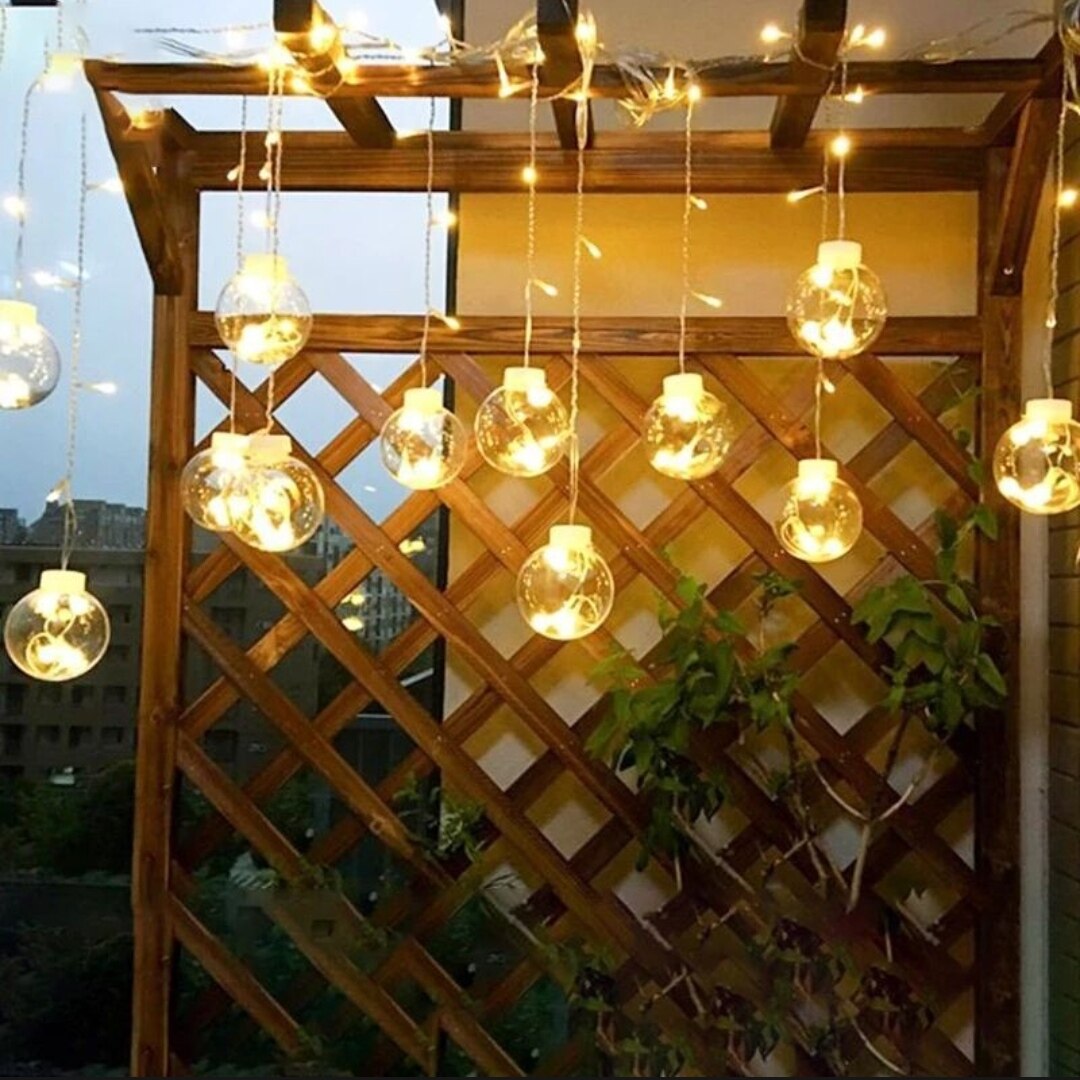 Wish Ball LED Fairy Curtain Lights – 16ft Decorative String with 12 LED Balls